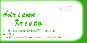 adrienn kristo business card